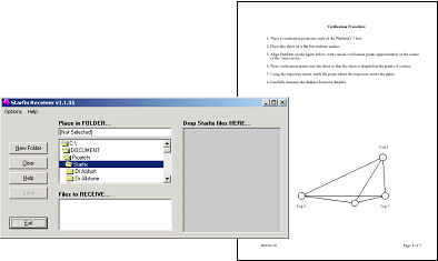Screen and vector printout from StarFixR application